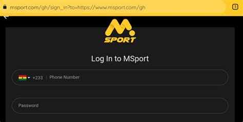 msport login ghana